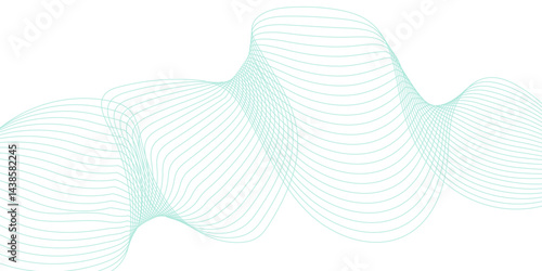 White paper wave and curve line background. Abstract color smooth stripe dynamic wave line on a transparent background. Digital frequency track equalizer. Stylized line art background. soft wave