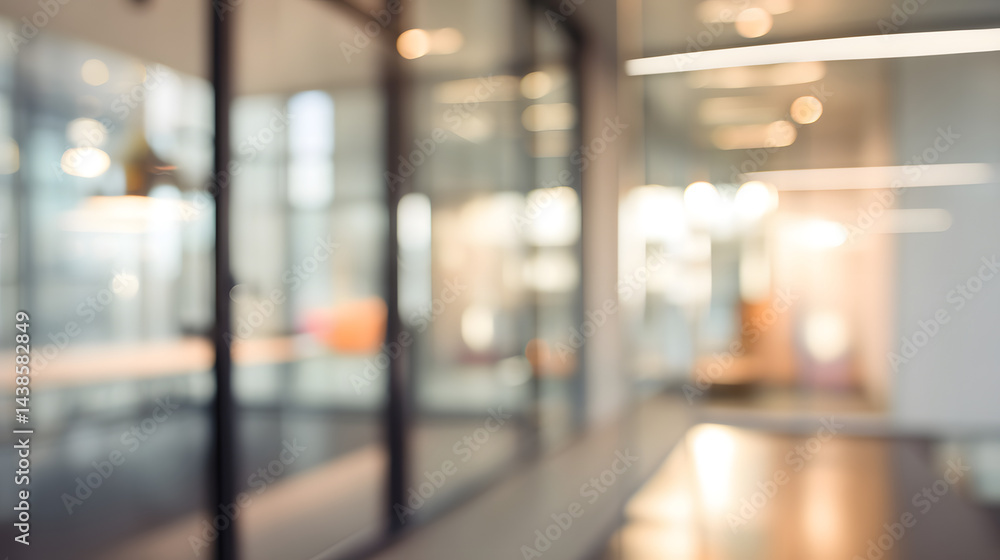 Dynamic office environment with blurred background and door modern business space professional ambiance Dynamic office environment with blurred background and door modern business space professional ambiance