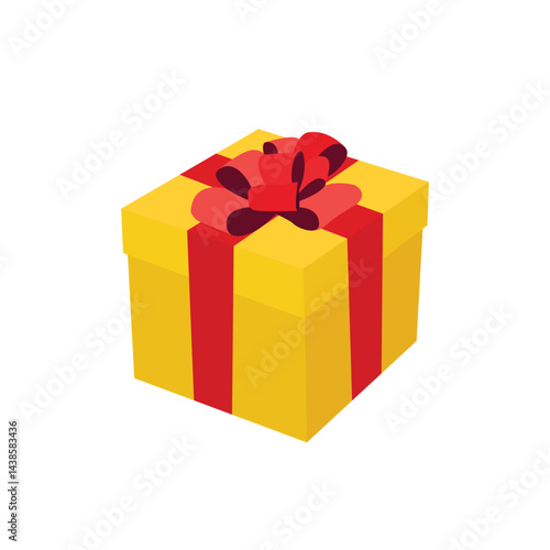 Gift box bow emoji present illustration vector birthday ribbon symbol sign icon
