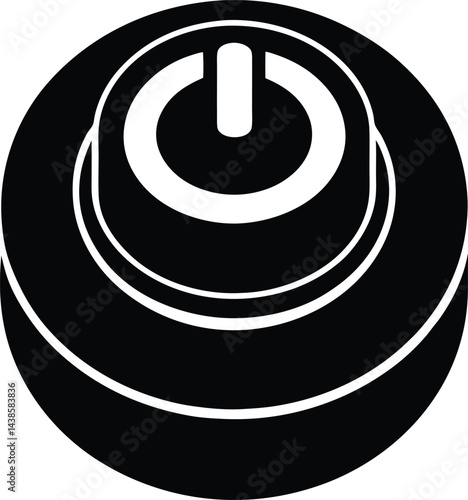 realistic on off button cartoon vector concept