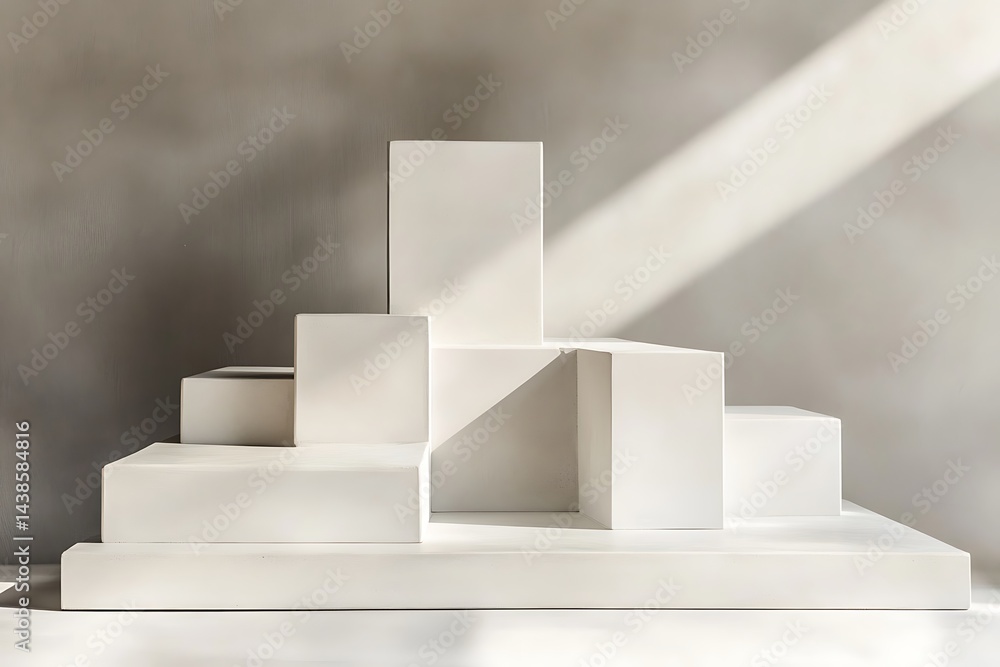 Minimalist Architecture: Clean Lines and White Cubes Highlight Modern Design Simplicity Minimalist Architecture: Clean Lines and White Cubes Highlight Modern Design Simplicity