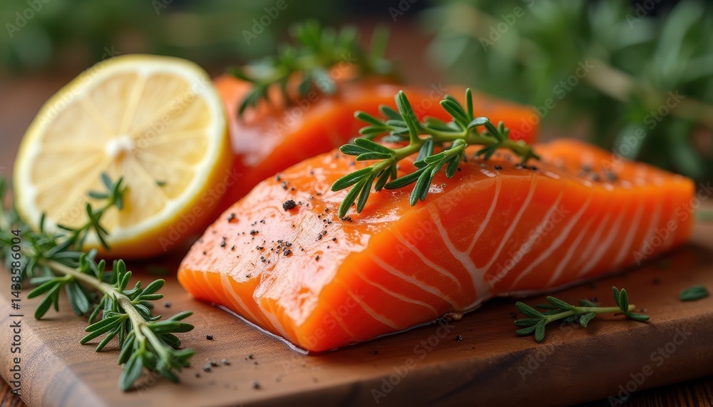 Delicious Salmon Fillet with Lemon and Herbs Delicious Salmon Fillet with Lemon and Herbs