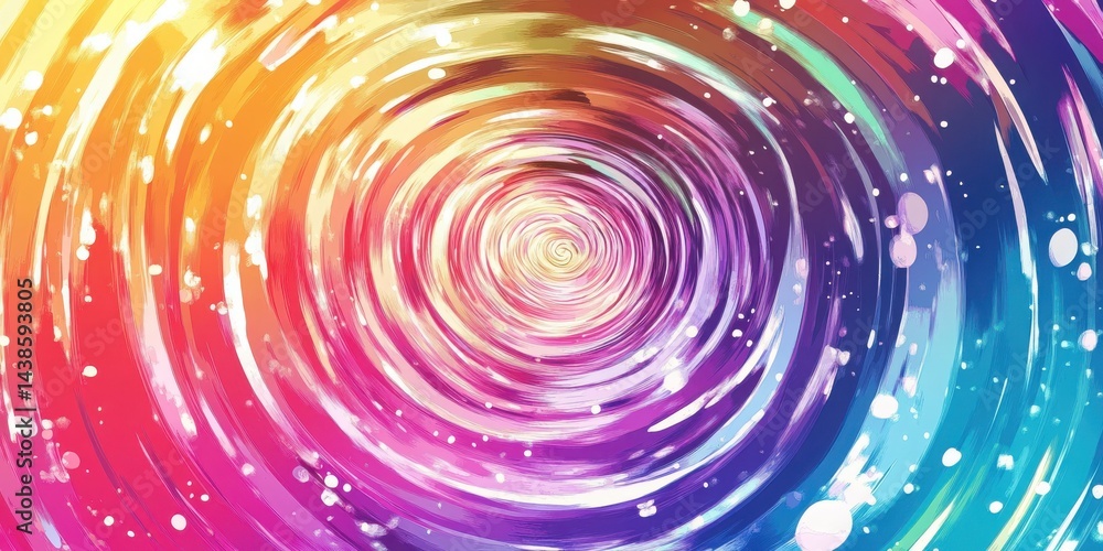 Obraz premium Vibrant Swirling Abstract Gradient Design With Sparkles