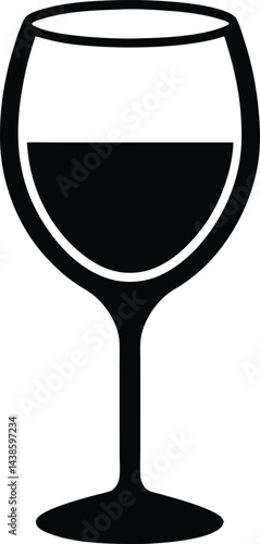 glass of wine on black
