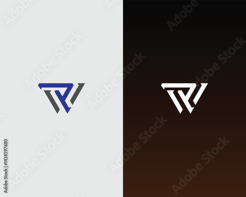 Letter WP or PW Abstract Logo Icon Design Concept Vector Template.