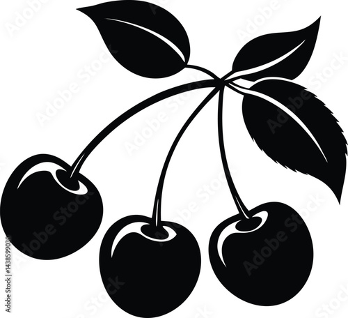 realistic cherry branch