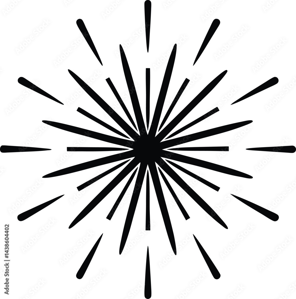 Obraz premium simple fireworks burst icon