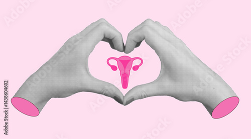 фотографія Uterus and ovaries symbolizing female anatomy and reproductive system