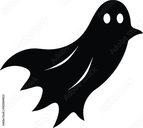 simple ghost flying sideways