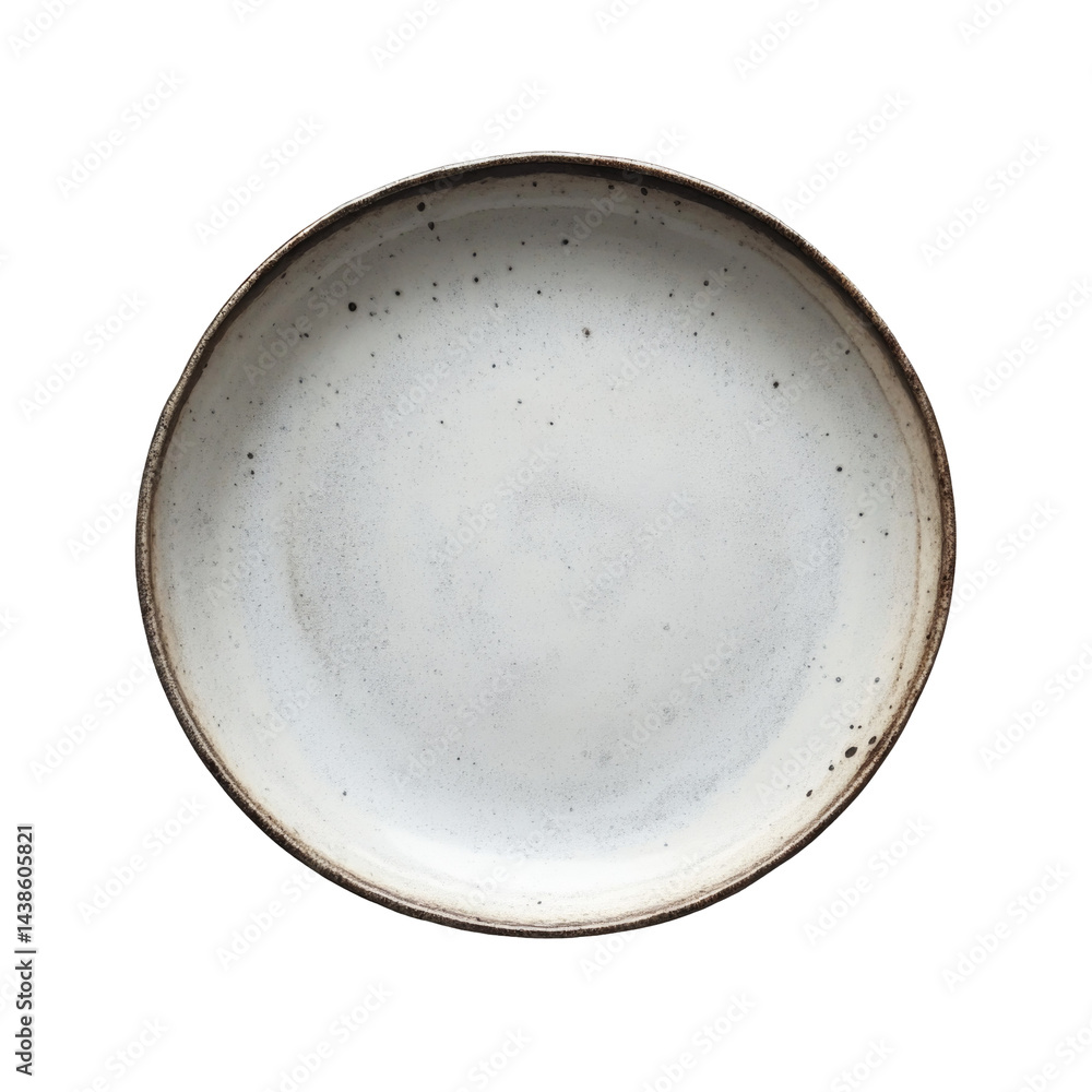 Ceramic Minimalist Plate Crisp Image With isolated on a transparent background Ceramic Minimalist Plate Crisp Image With isolated on a transparent background