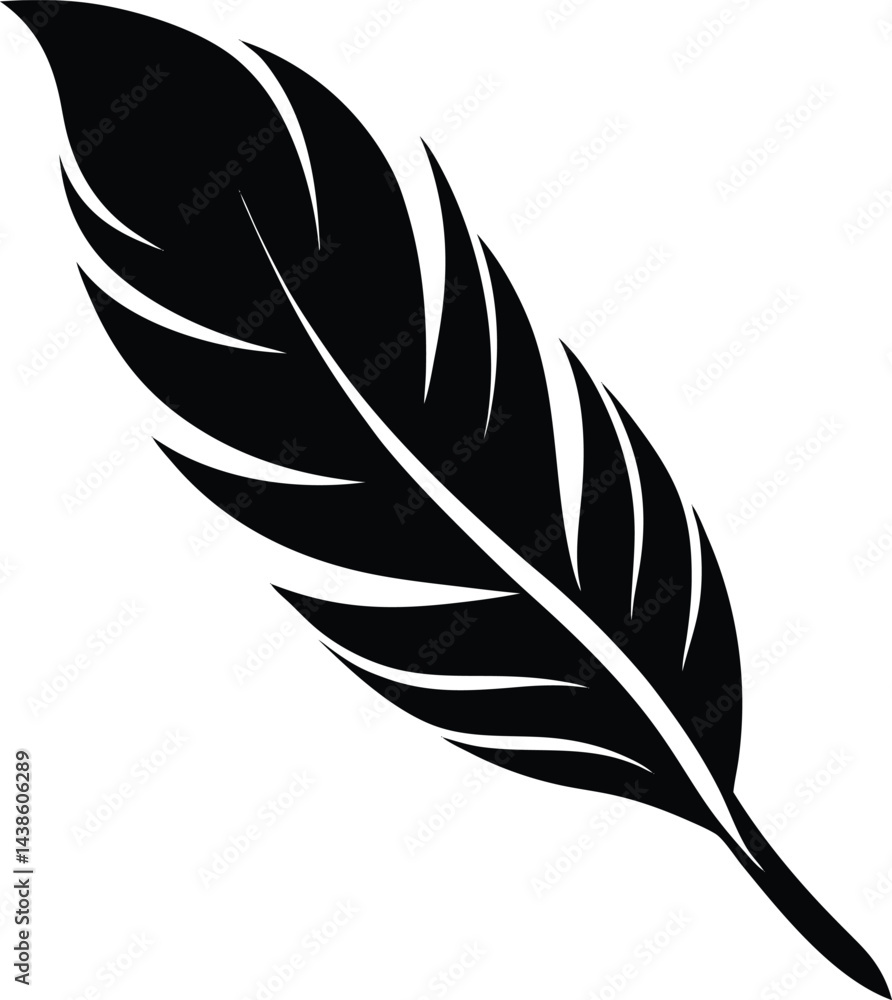 Obraz premium feather vector illustration