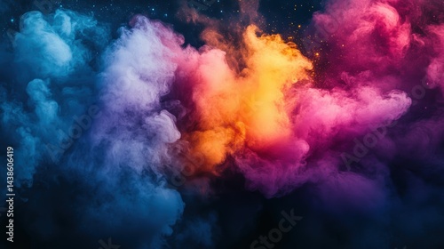 Wallpaper Mural A abstract color explosion background with energetic motion and vibrant hues Torontodigital.ca