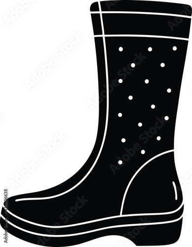 simple rain boot illustration