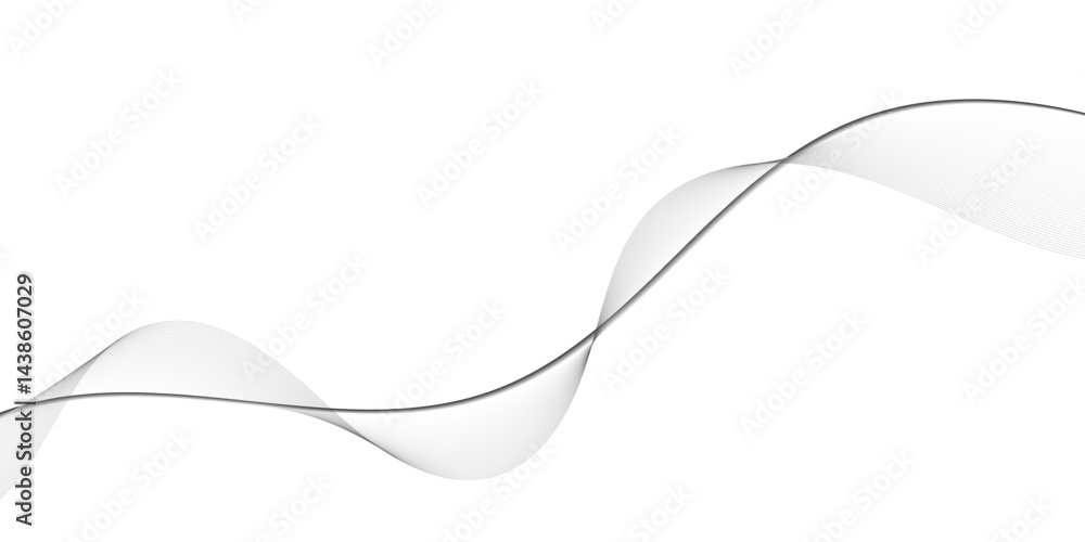 Abstract grey smooth element swoosh speed wave modern stream background. Abstract wave line for banner, wallpaper background Vector illustration Abstract grey smooth element swoosh speed wave modern stream background. Abstract wave line for banner, wallpaper background Vector illustration
