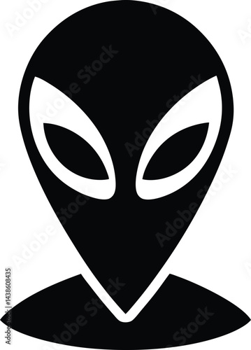 single alien head icon