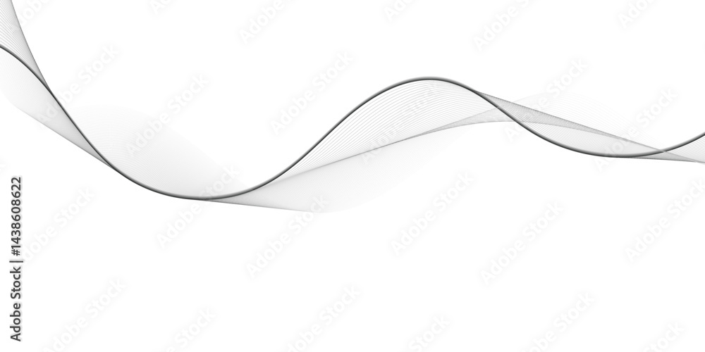 Abstract wave element for design. Wave with lines created using blend tool. Curved wavy line, smooth stripe. Abstract wave element for design. Wave with lines created using blend tool. Curved wavy line, smooth stripe.