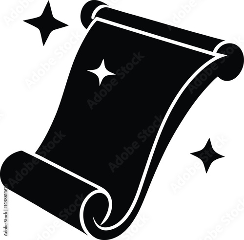 vector floating spell scroll