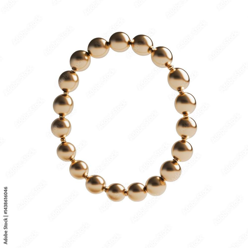 Fototapeta premium One Bracelet Falling Midair Crisp Image isolated on a transparent background