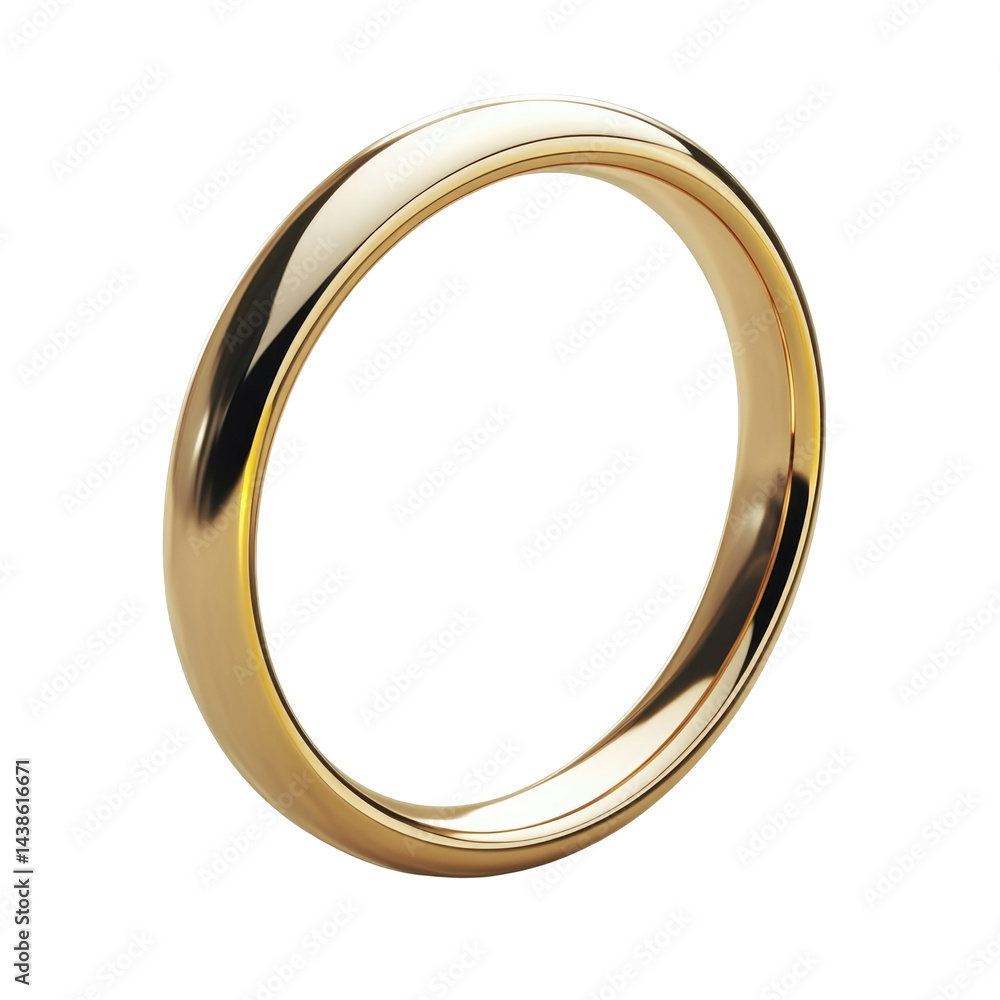 One Gold Ring Falling Midair Crisp Image isolated on a transparent background One Gold Ring Falling Midair Crisp Image isolated on a transparent background