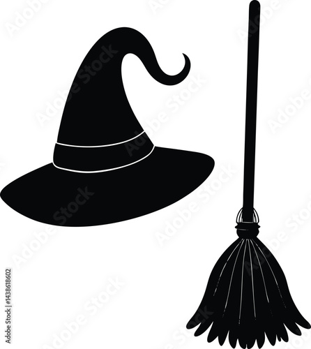 vector illustration of a halloween witch