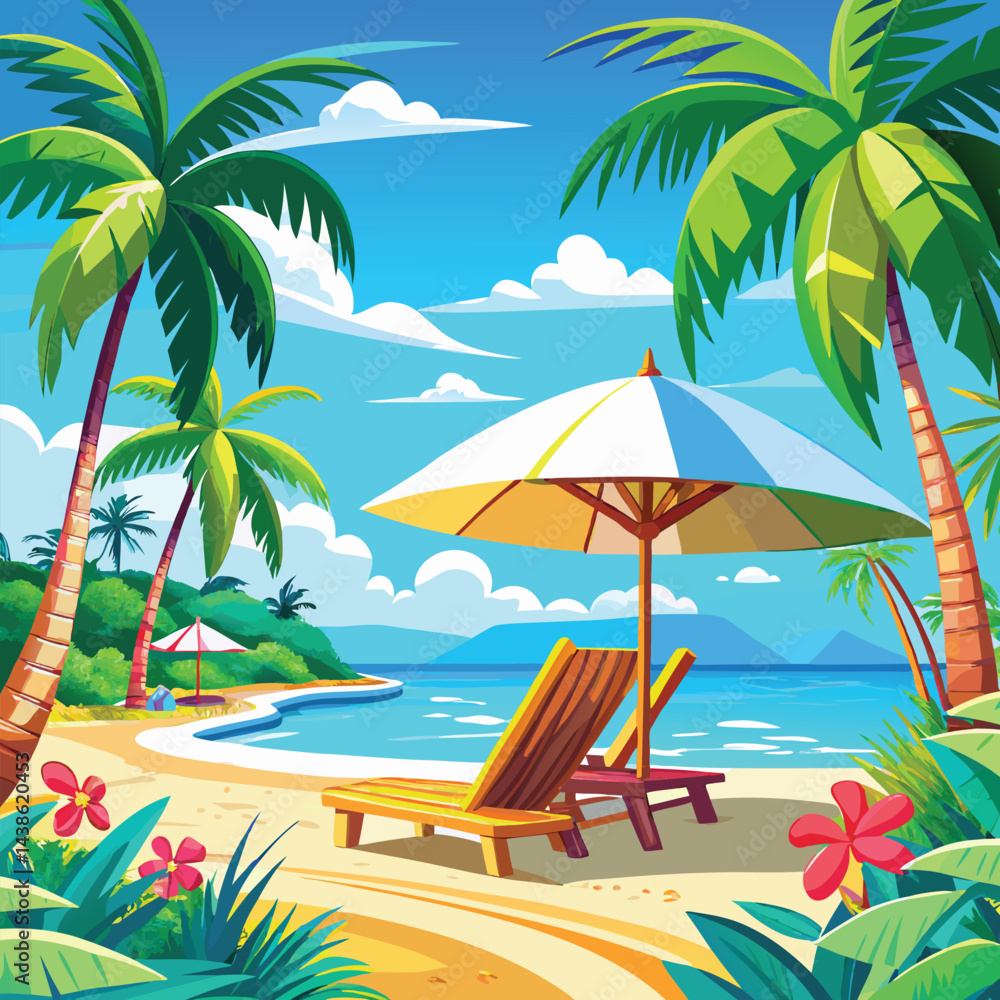 Fototapeta premium Tropical Beach Paradise (1)