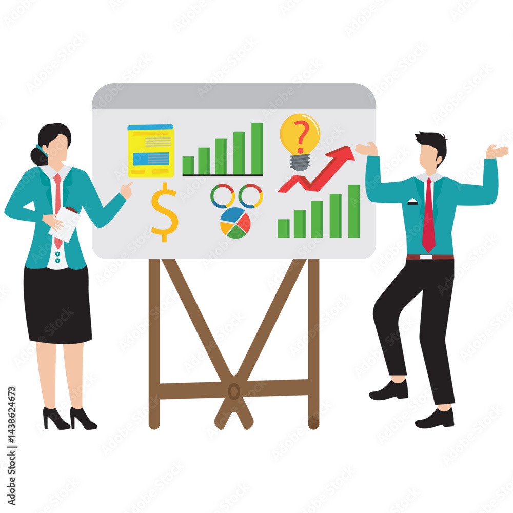 Vector illustration of colleagues planning customer onboarding process with sticky notes on whiteboard client user integration stock illustration Vector illustration of colleagues planning customer onboarding process with sticky notes on whiteboard client user integration stock illustration