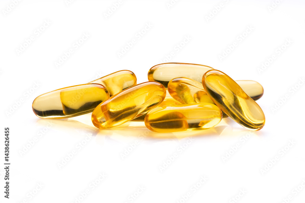 Dietary supplement containing omega 3 fish oil capsules