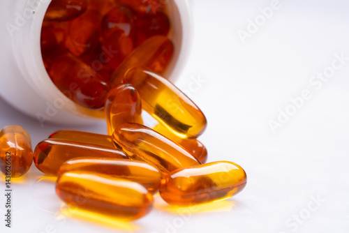 Dietary supplement containing omega 3 fish oil capsules