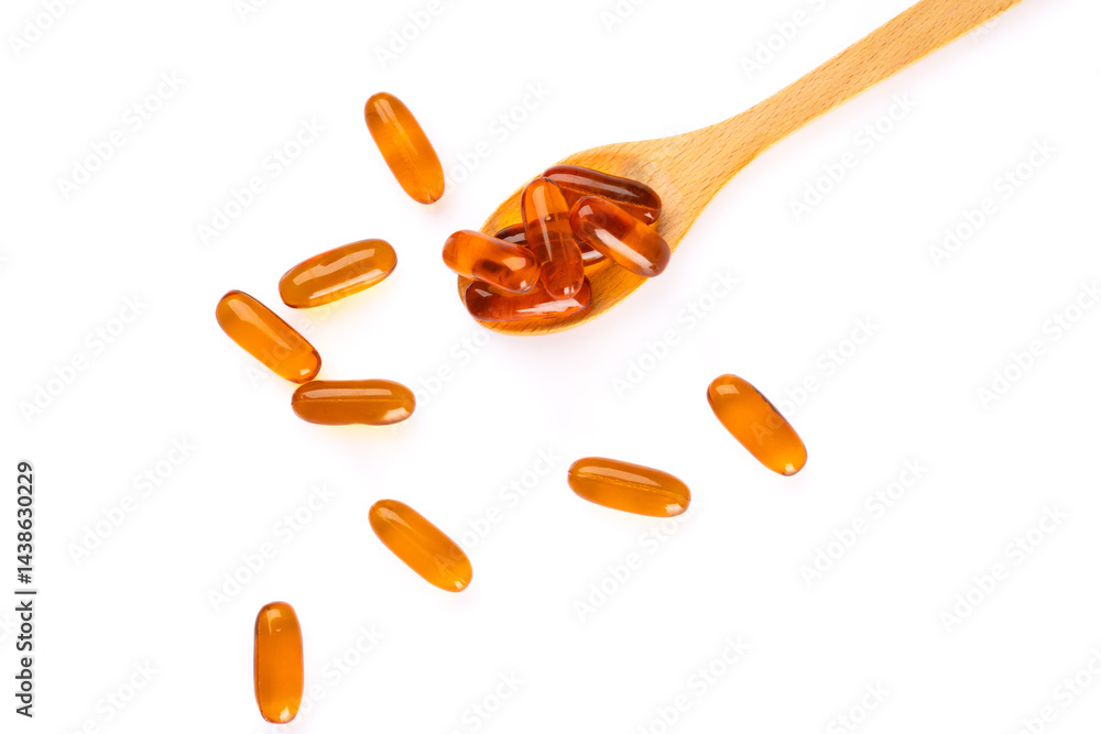 Dietary supplement containing omega 3 fish oil capsules