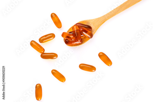 Obraz na płótnie Dietary supplement containing omega 3 fish oil capsules w salonie