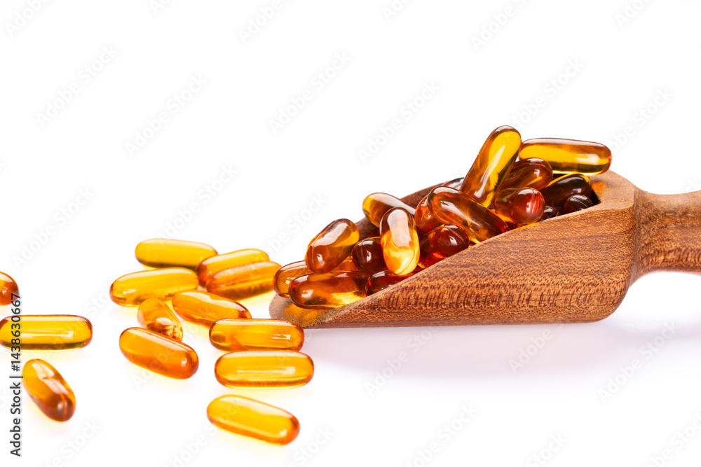Dietary supplement containing omega 3 fish oil capsules