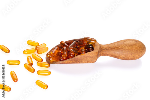Obraz na płótnie Dietary supplement containing omega 3 fish oil capsules w salonie