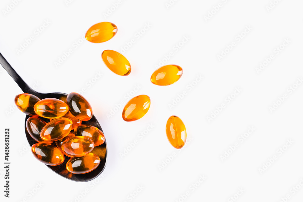 Dietary supplement containing omega 3 fish oil capsules