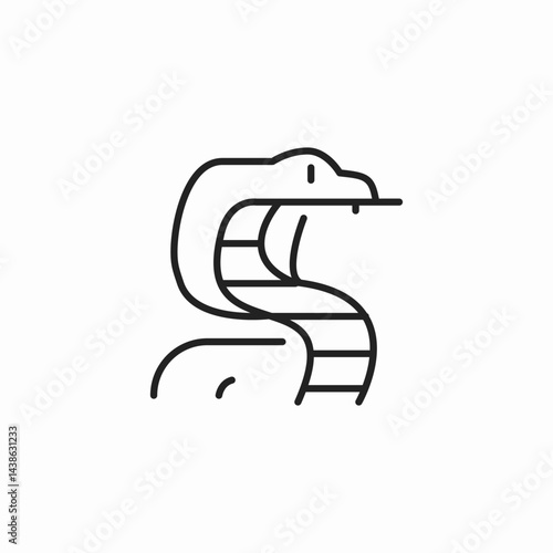 coiled snake icon sign vector