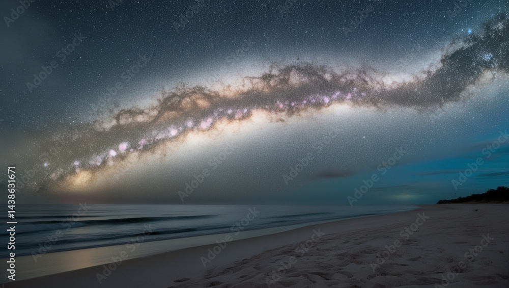 milky way over sea milky way over sea