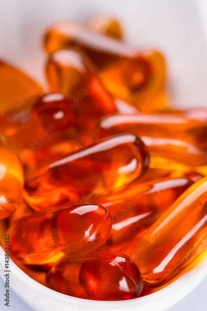 Dietary supplement containing omega 3 fish oil capsules