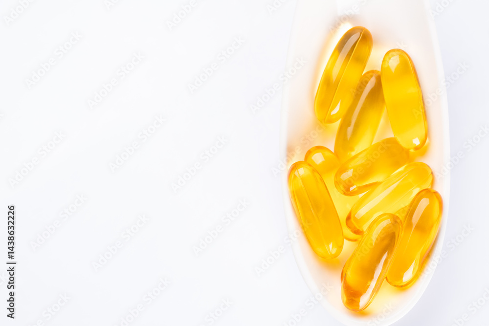 Dietary supplement containing omega 3 fish oil capsules