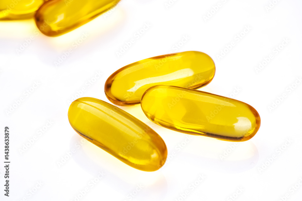 Dietary supplement containing omega 3 fish oil capsules
