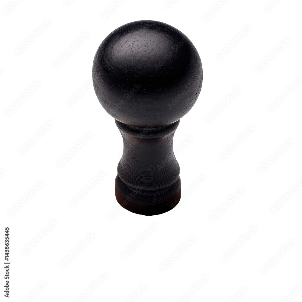 Unique black wooden handle for a door or drawer, showcasing craftsmanship and elegance Unique black wooden handle for a door or drawer, showcasing craftsmanship and elegance