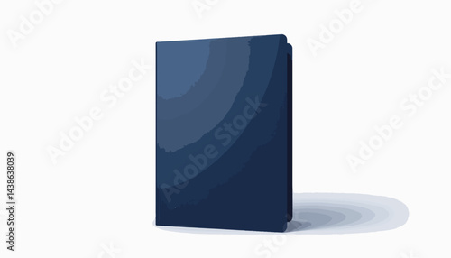 Sleek navy blue folder against white background, minimalist design