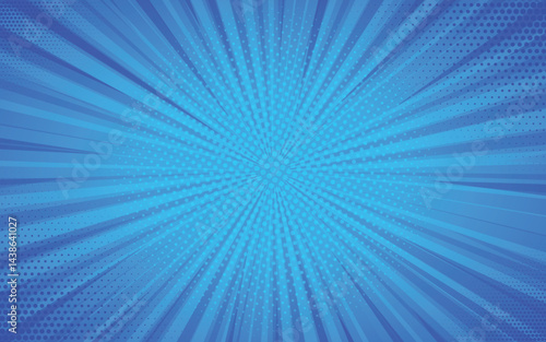 Comic Abstract Blue Background Fun and Dynamic Comic Style Design
