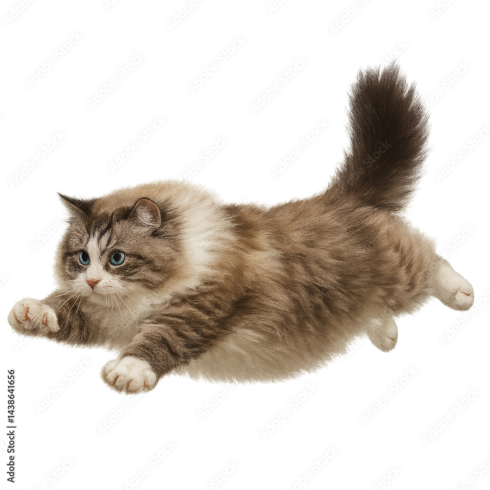 Obraz premium british kitten on white background