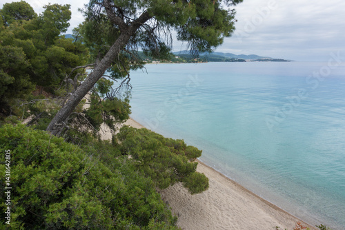 Obraz na płótnie Beautiful scenery by the sea in Sithonia, Chalkidiki, Greece w salonie