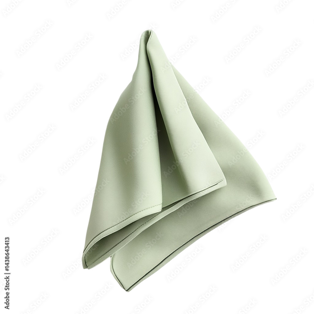 custom made wallpaper toronto digitalA folded sage green cleaning cloth isolated on transparent background