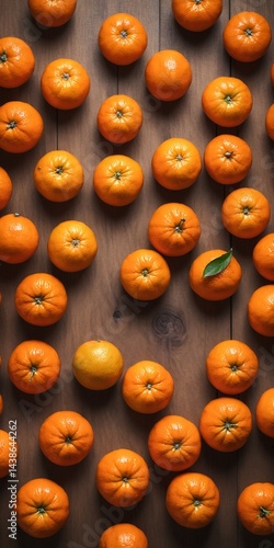 Obraz na płótnie Fresh mandarin fruits on dark. Top view flat lay w salonie