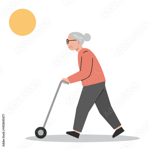 Active elderly in sunlight - vibrant seniors enjoying sunny day while walking in park and socializing, their faces lit by warm rays, embodying joy and active aging.