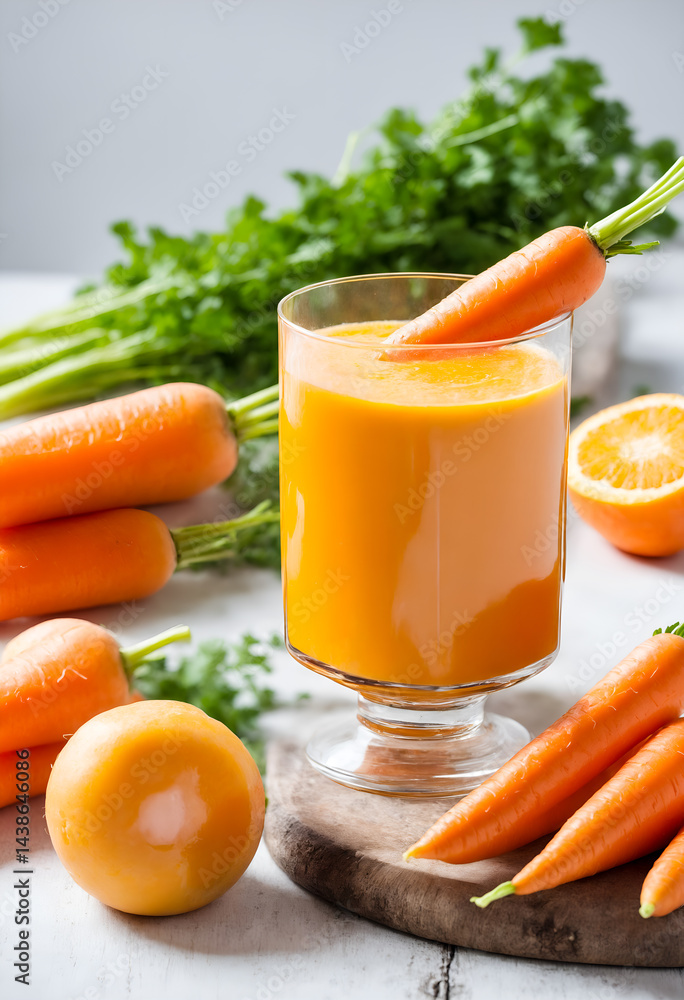 Carrot juice and vegetables. Detox and healthy diet