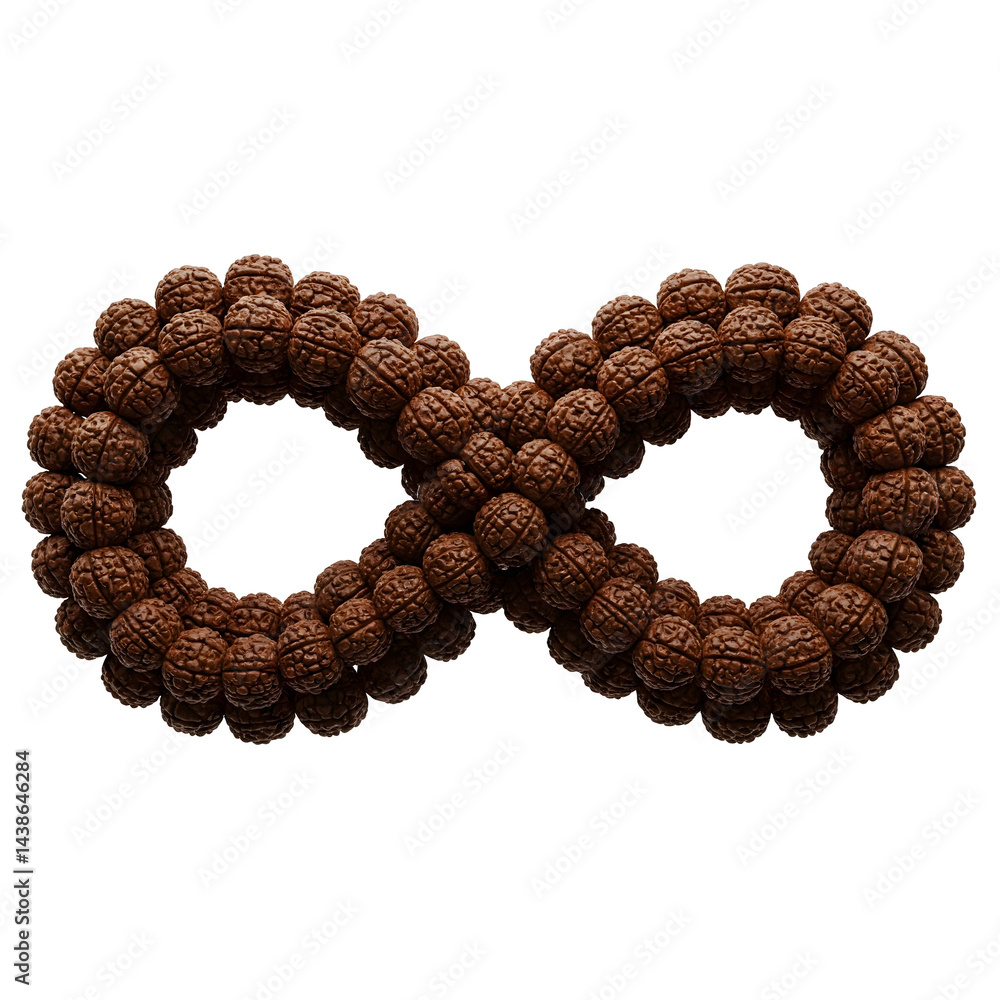 Obraz premium rudraksha arranged in an infinity sign