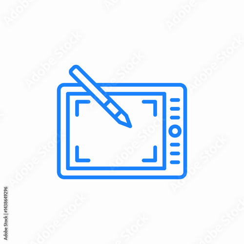 graphic design tablet icon sign vector