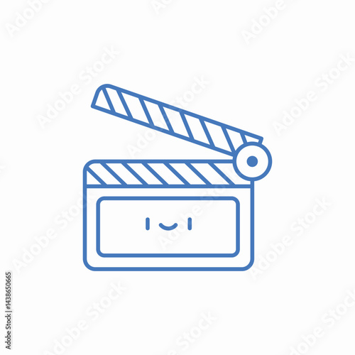 movie film clapper icon sign vector